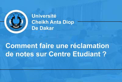 Comment faire une réclamation de notes sur Centre étudiant ? 